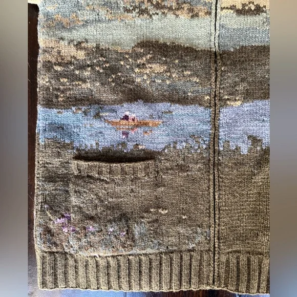 RARE Vtg Ralph Lauren Hand-Knit 100% Lambswool Sweater Dog Horse Carriage Size S - Picture 7 of 12